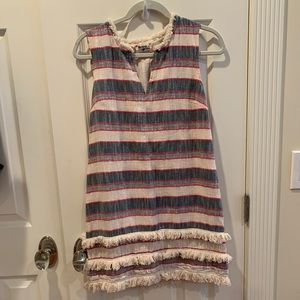 Fun striped Anthro dress with fringe